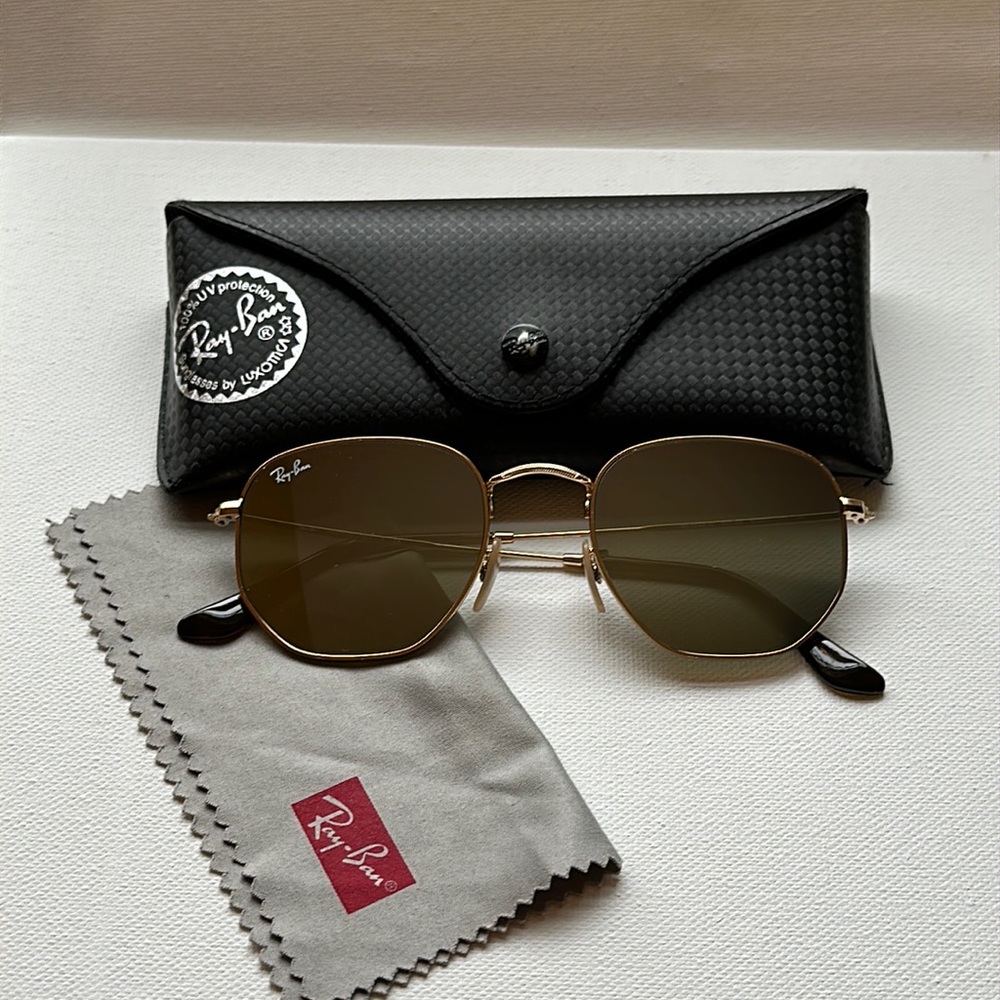 Ray-Ban Hexagonal Flat Lens Glasses Sunglasses